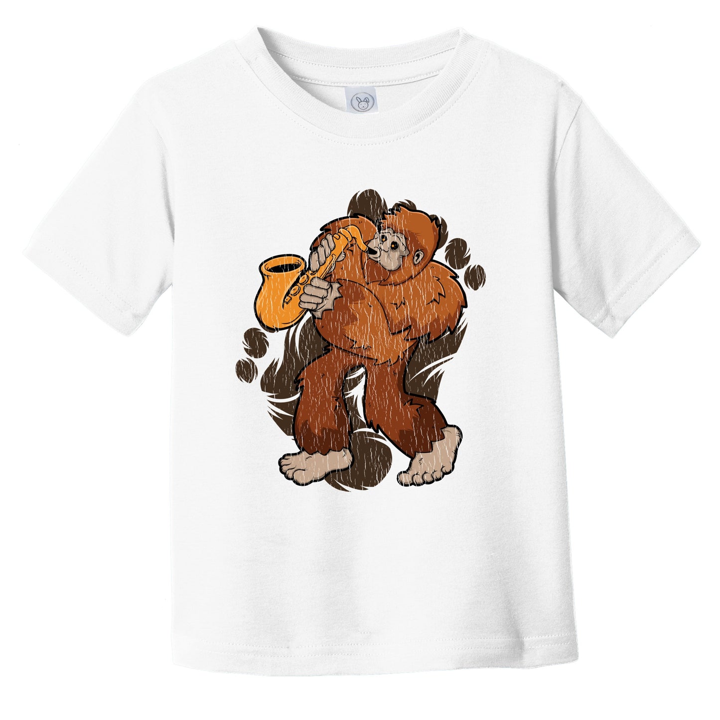 Toddler Bigfoot Saxophone Shirt - Sasquatch Playing Sax Infant Toddler T-Shirt
