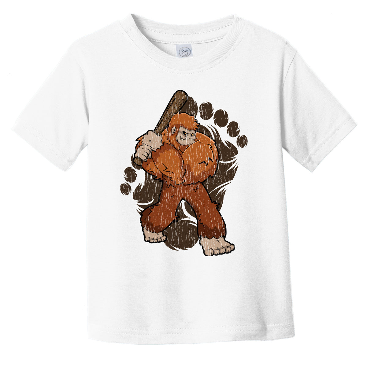 Toddler Bigfoot Baseball Shirt - Sasquatch Baseball Bat Infant Toddler T-Shirt