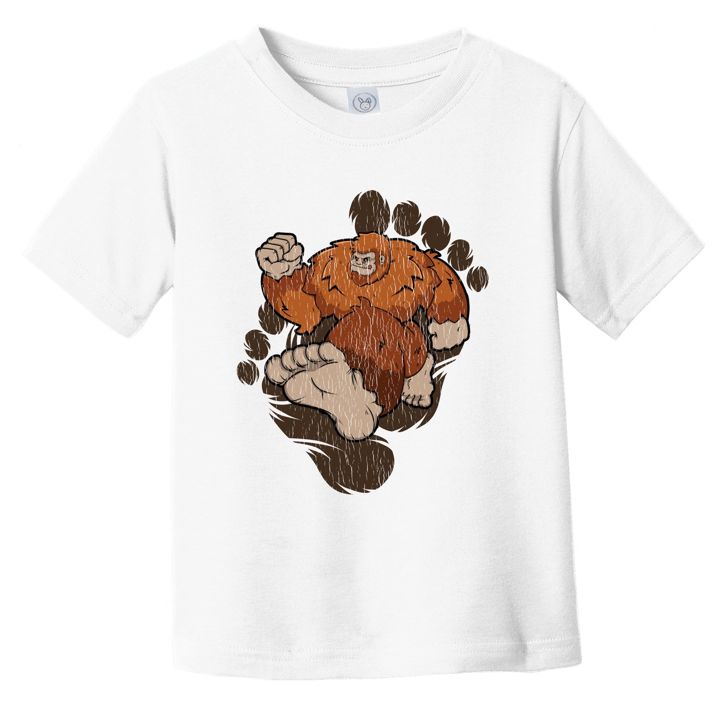 Toddler Bigfoot Marathon Shirt - Sasquatch Running Infant Toddler T-Shirt