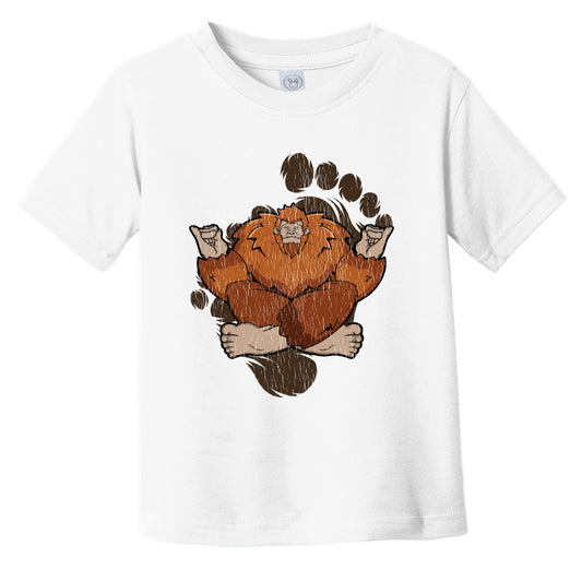 Toddler Bigfoot Yoga Shirt - Sasquatch Meditating Infant Toddler T-Shirt