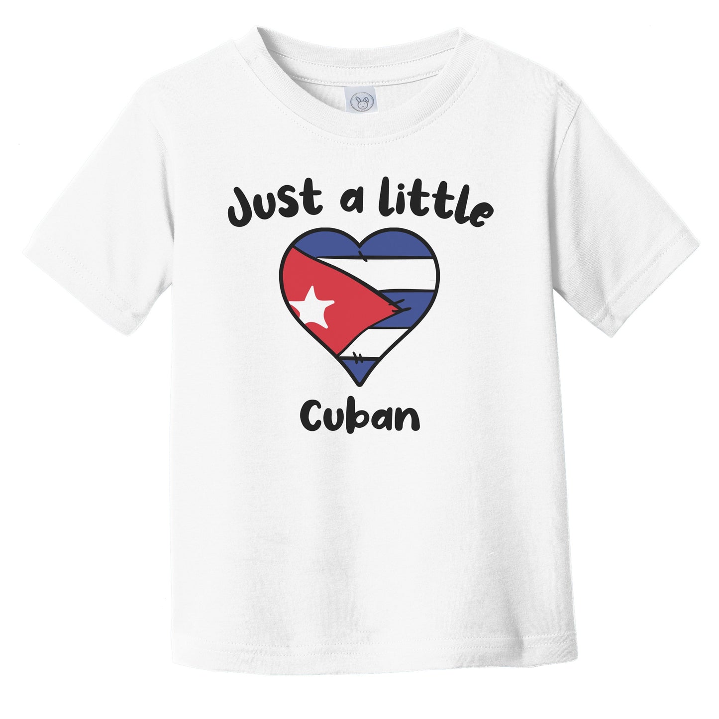 Just A Little Cuban Cute Cuba Flag Heart Infant Toddler T-Shirt