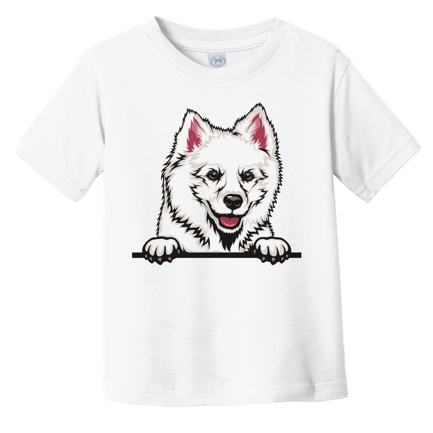 American Eskimo Dog Dog Breed Popping Up Cute Infant Toddler T-Shirt