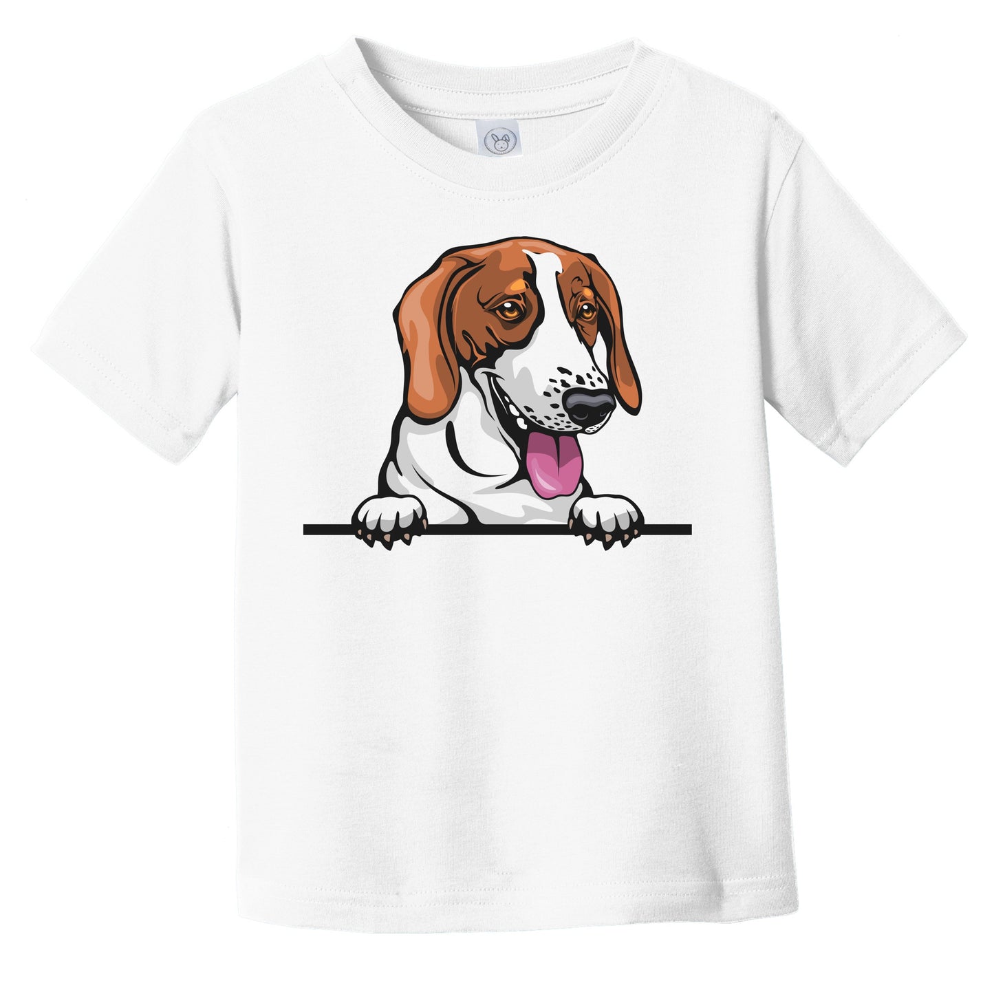 American Foxhound Dog Breed Popping Up Cute Infant Toddler T-Shirt