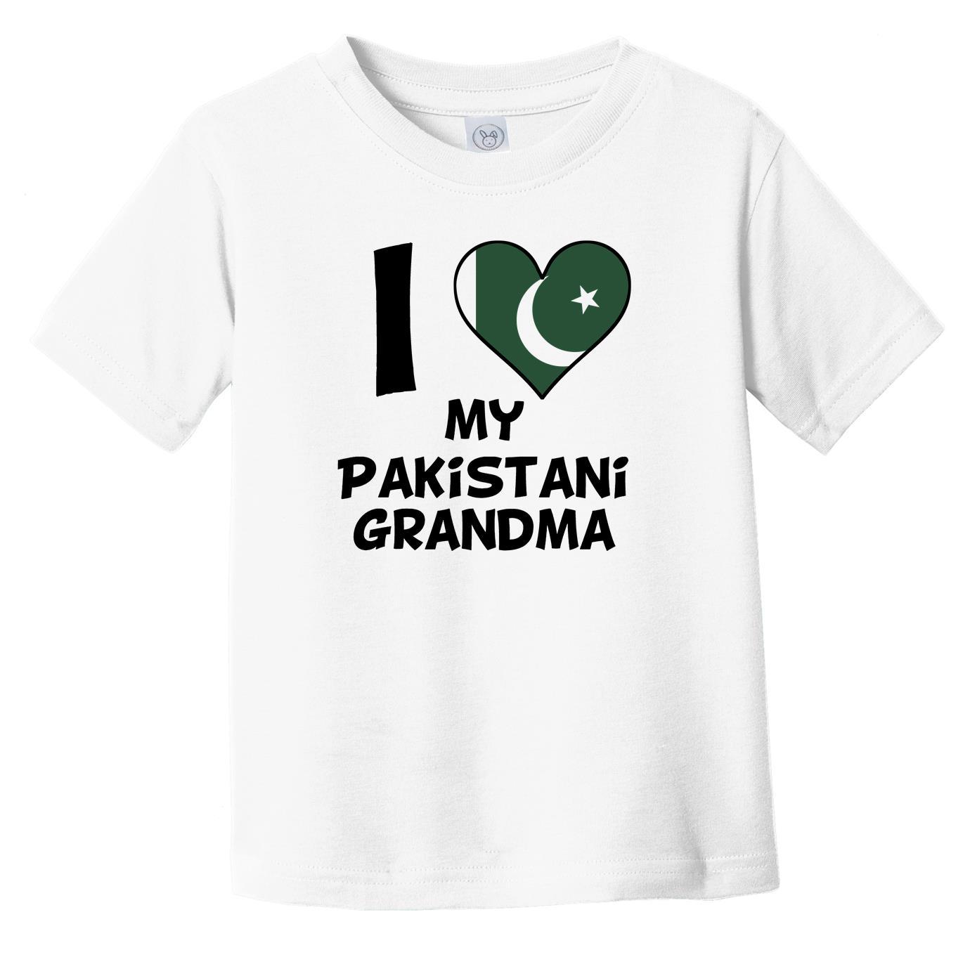 I Heart My Pakistani Grandma Pakistan Flag Infant Toddler T-Shirt