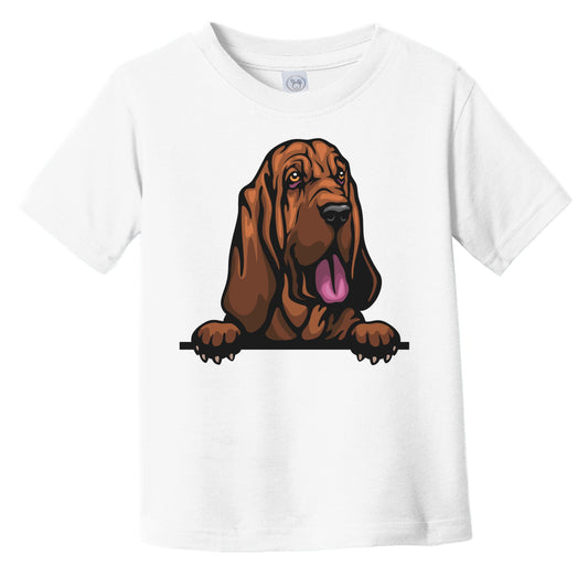 Bloodhound Dog Breed Popping Up Cute Infant Toddler T-Shirt