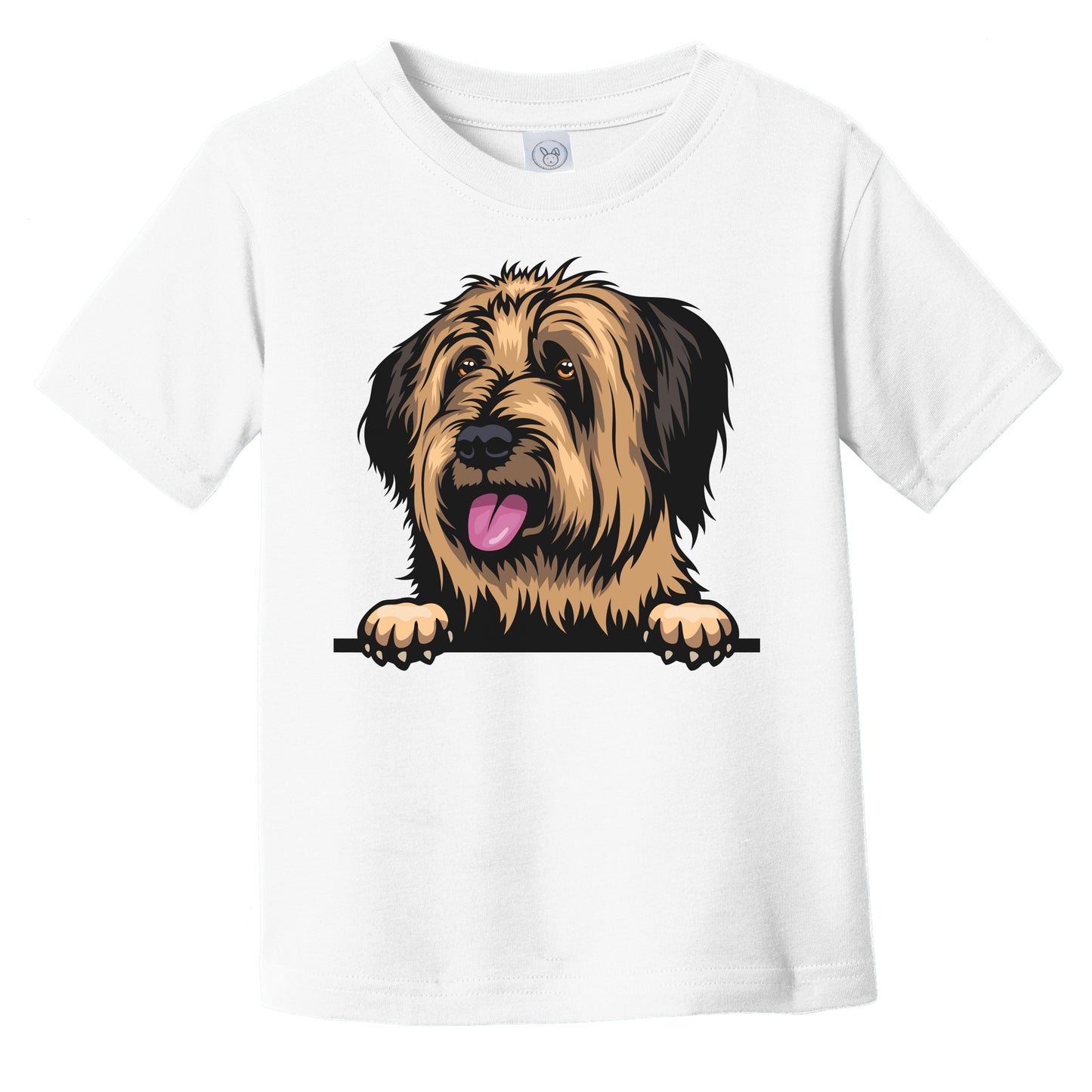 Briard Dog Breed Popping Up Cute Infant Toddler T-Shirt