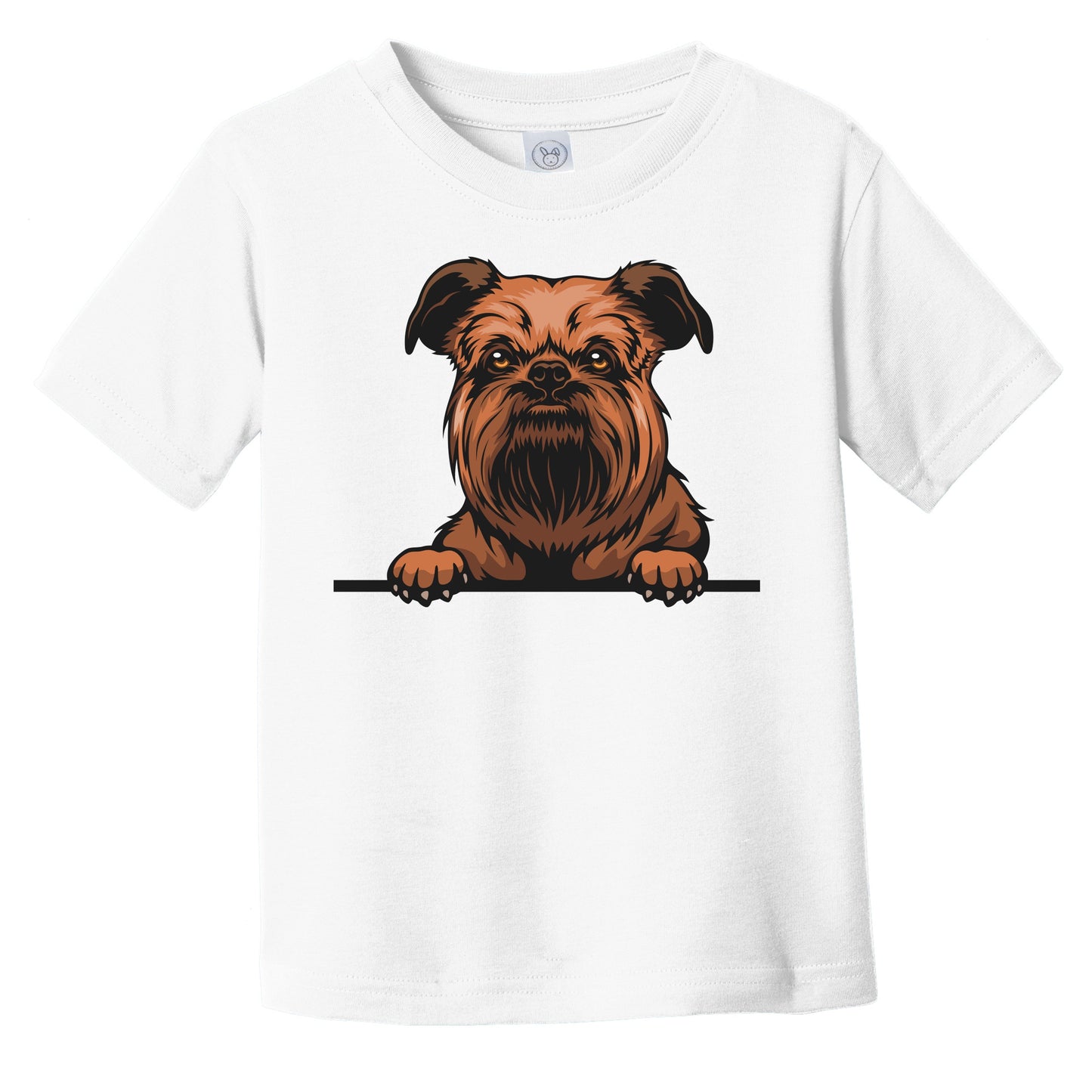 Brussels Griffon Dog Breed Popping Up Cute Infant Toddler T-Shirt