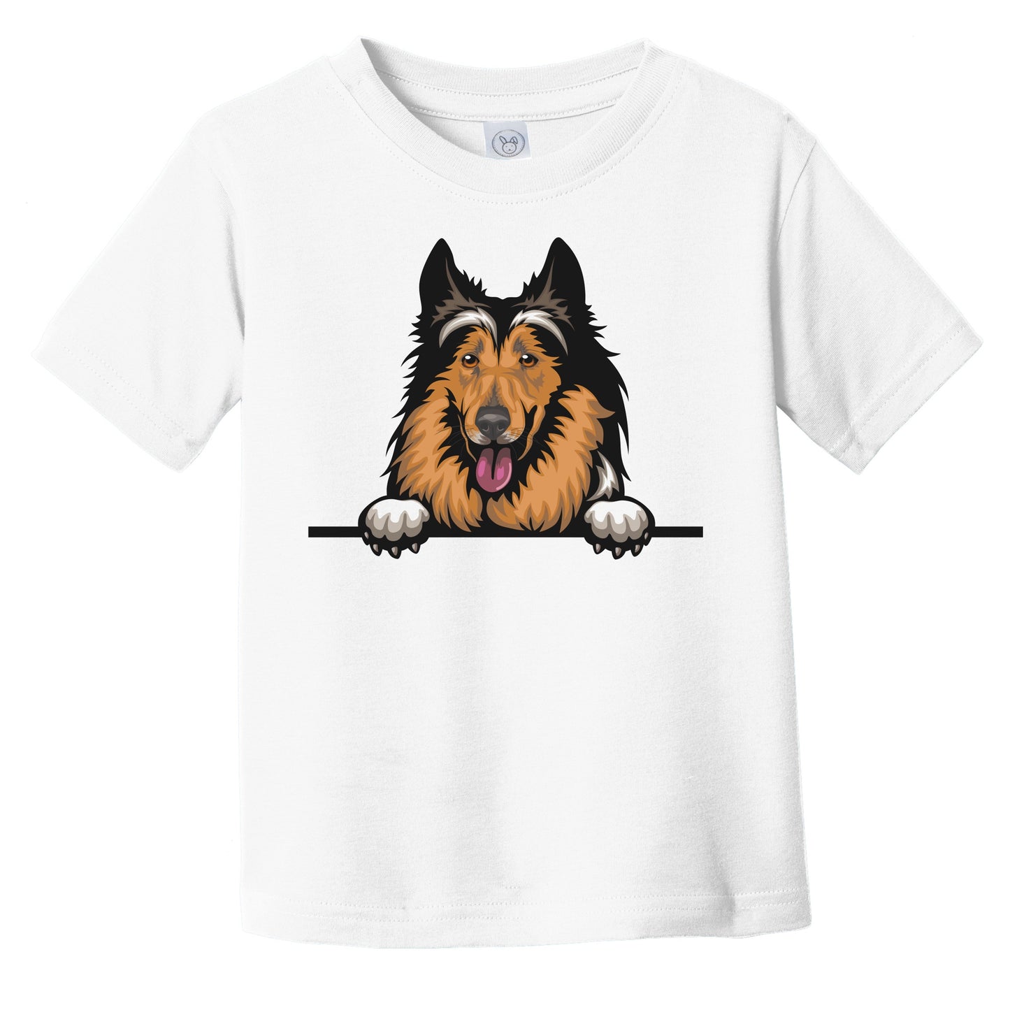 Collie Dog Breed Popping Up Cute Infant Toddler T-Shirt