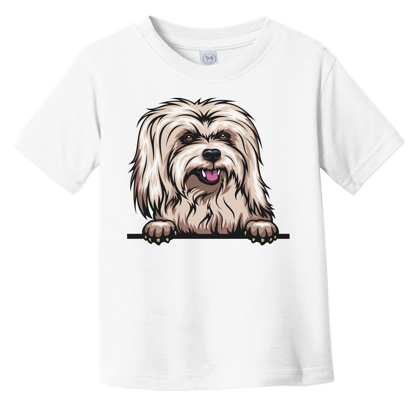 Coton de Tulear Dog Breed Popping Up Cute Infant Toddler T-Shirt
