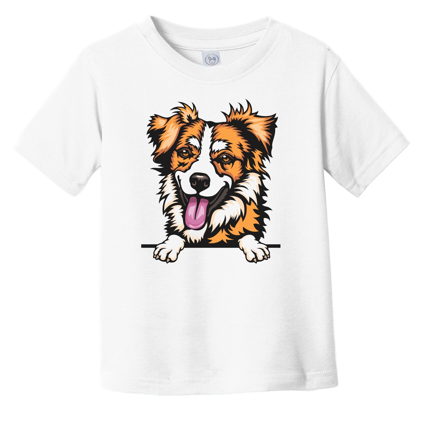 Kromfohrlander Dog Breed Popping Up Cute Infant Toddler T-Shirt