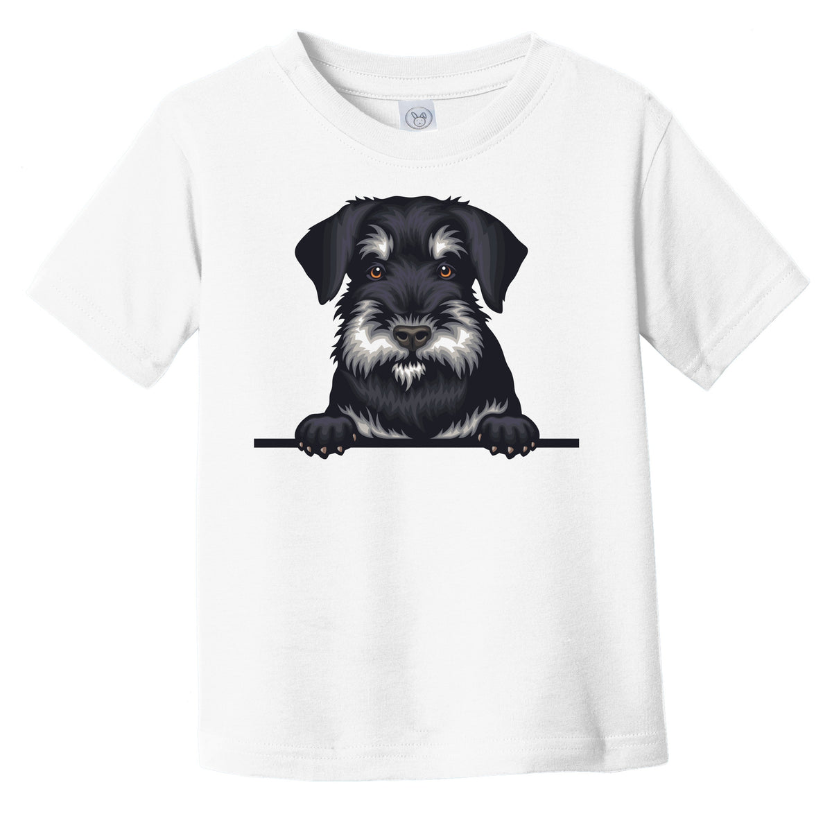 Standard Schnauzer Dog Breed Popping Up Cute Infant Toddler T-Shirt v2