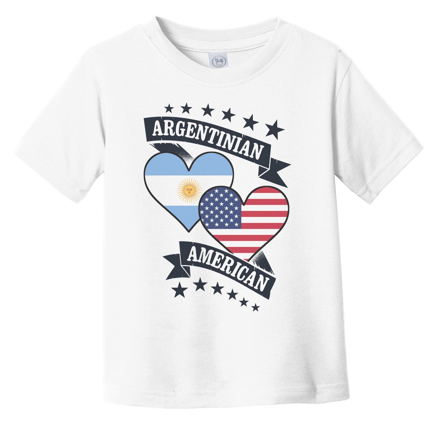 Argentinian American Heart Flags Argentina America Infant Toddler T-Shirt