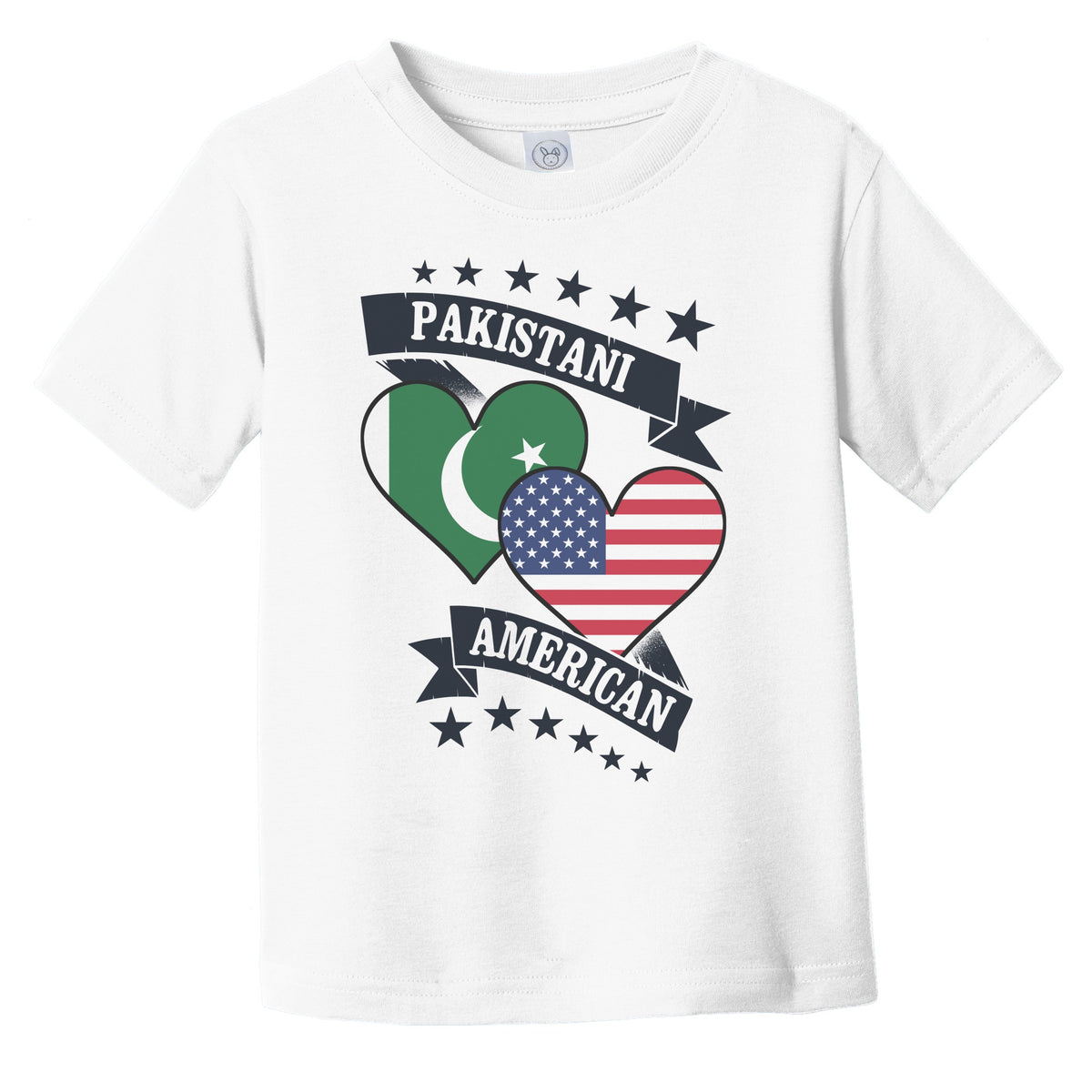 Pakistani American Heart Flags Pakistan America Infant Toddler T-Shirt