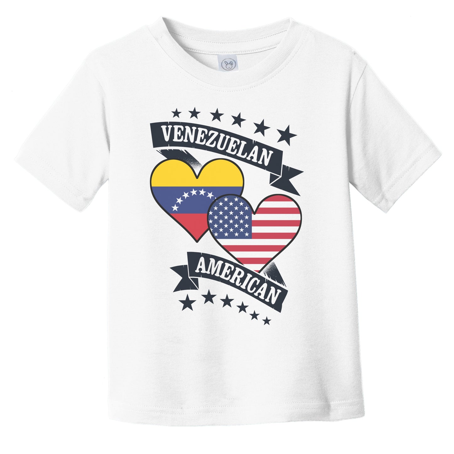 Venezuelan American Heart Flags Venezuela America Infant Toddler T-Shirt