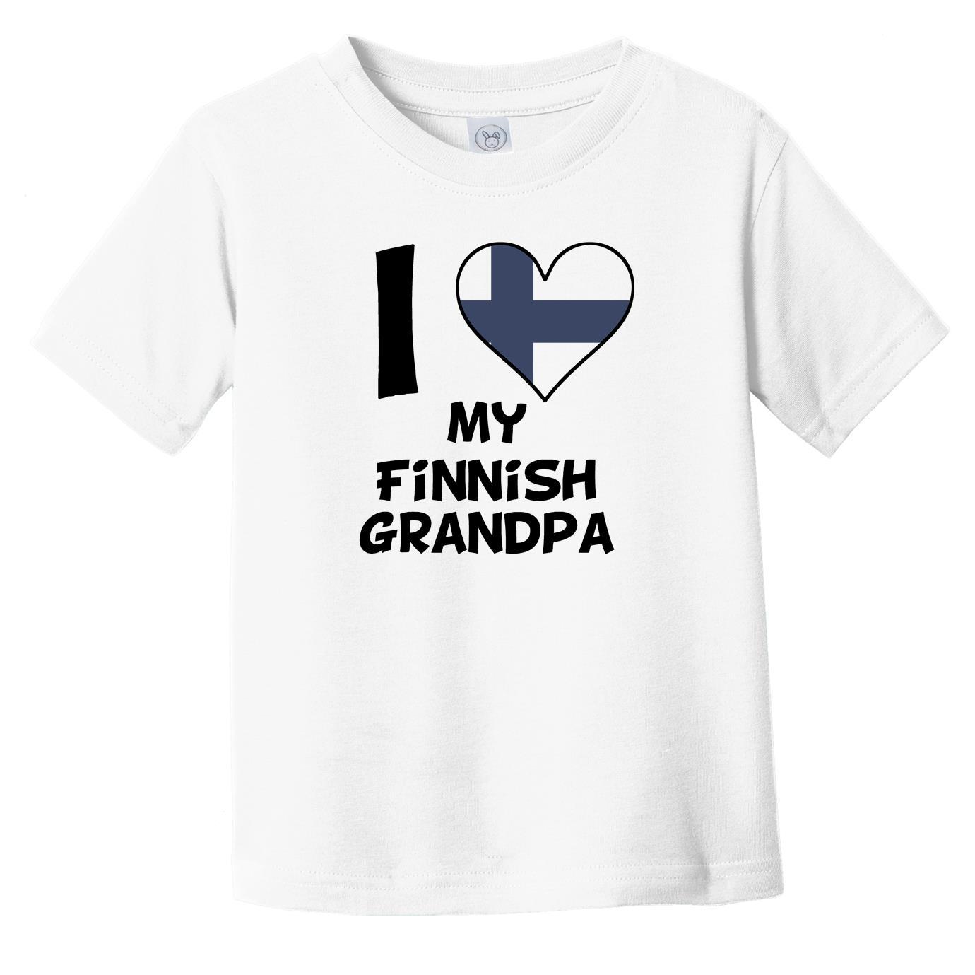 I Heart My Finnish Grandpa Finland Flag Infant Toddler T-Shirt