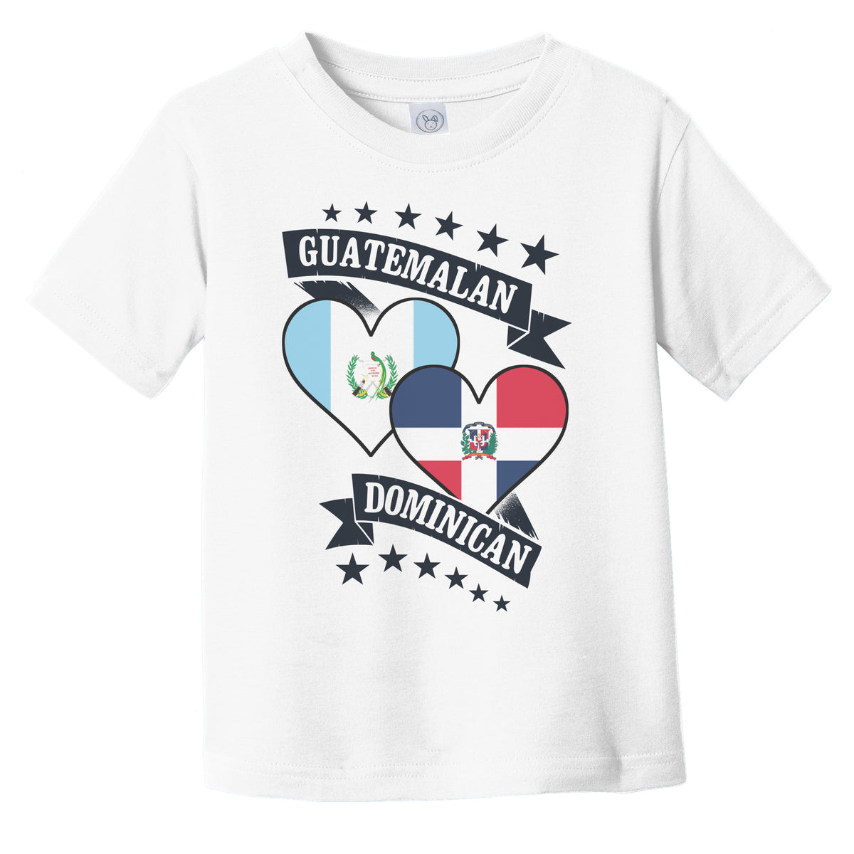 Guatemalan Dominican Heart Flags Guatemala Dominican Republic Infant Toddler T-Shirt