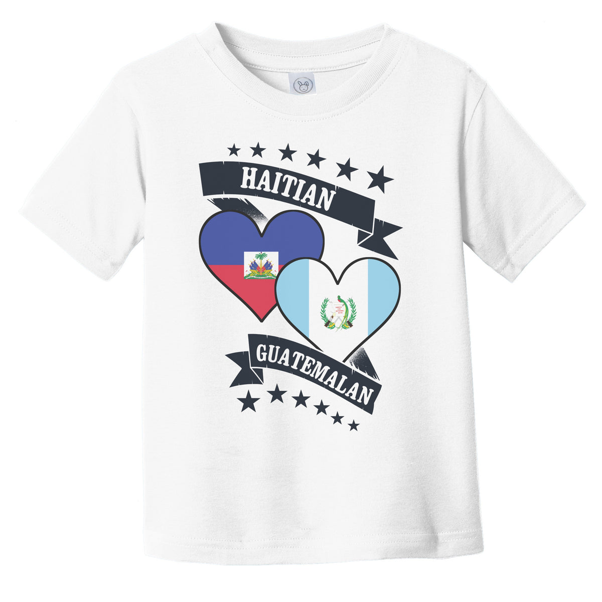 Haitian Guatemalan Heart Flags Haiti Guatemala Infant Toddler T-Shirt