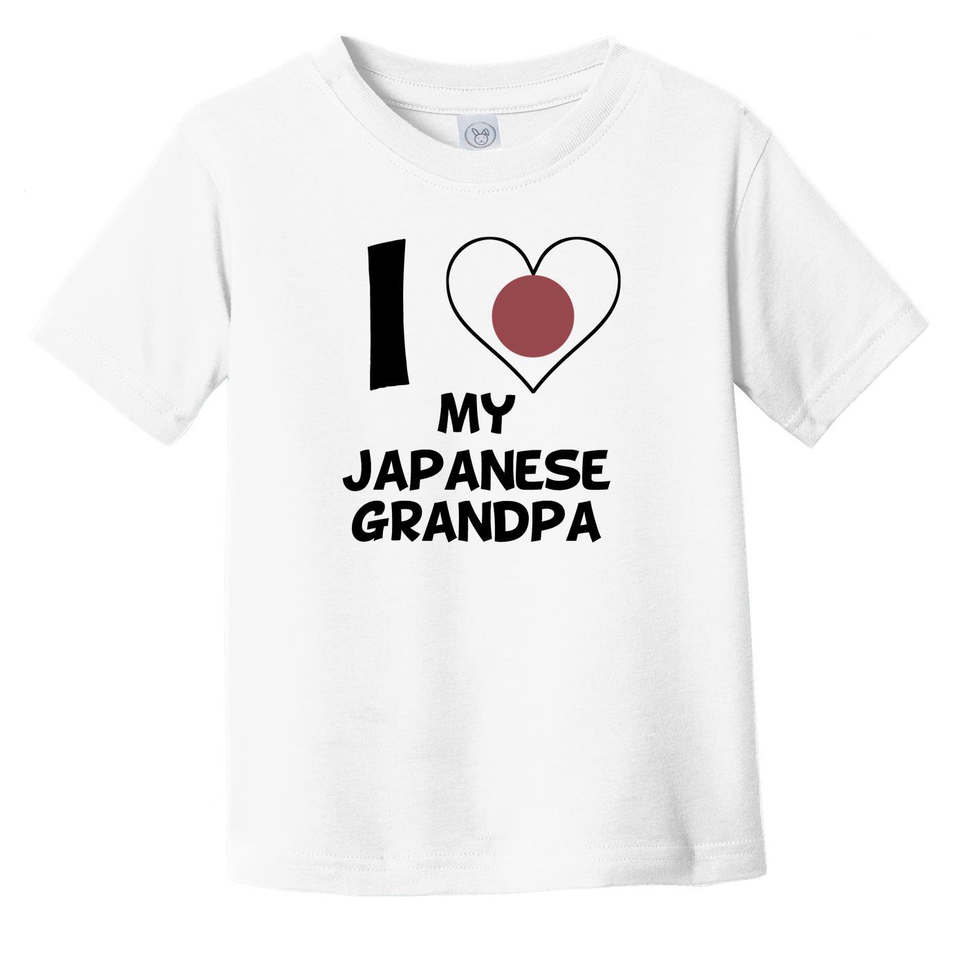 I Heart My Japanese Grandpa Japan Flag Infant Toddler T-Shirt