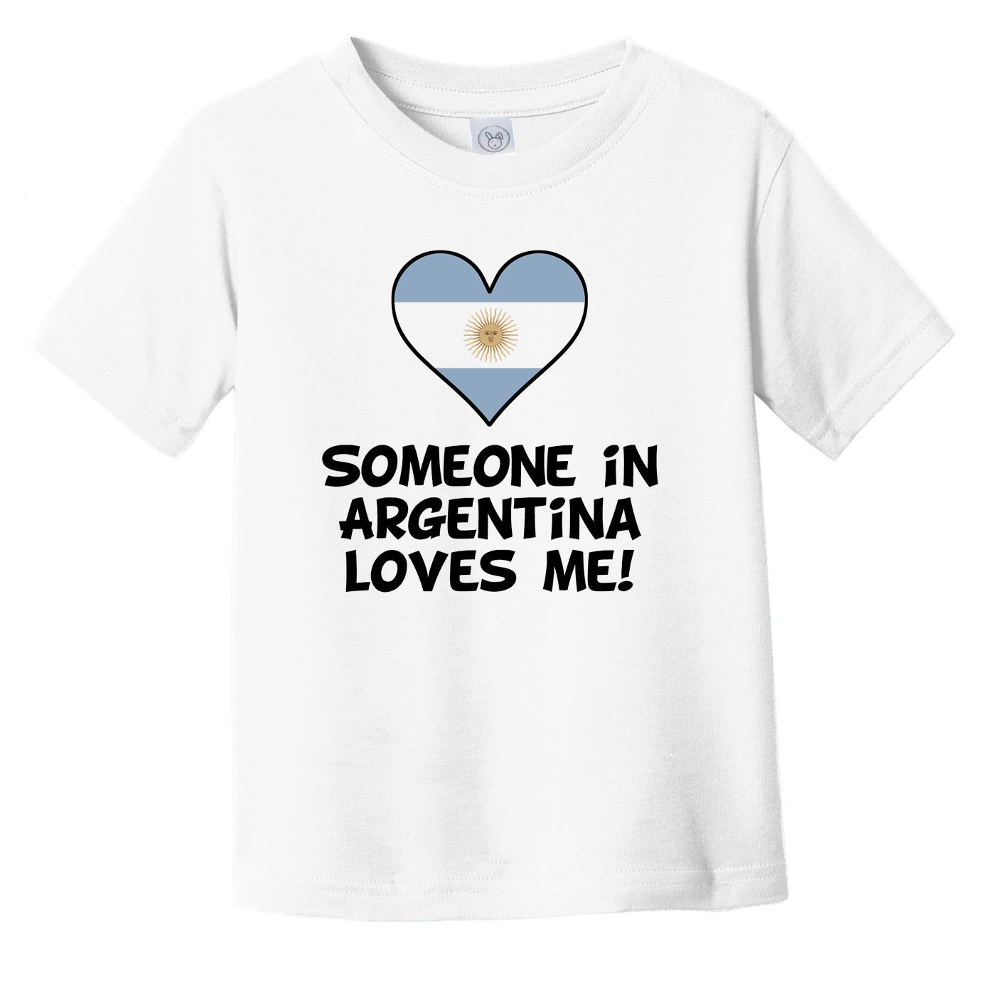 Someone In Argentina Loves Me Argentinian Flag Heart Infant Toddler T-Shirt