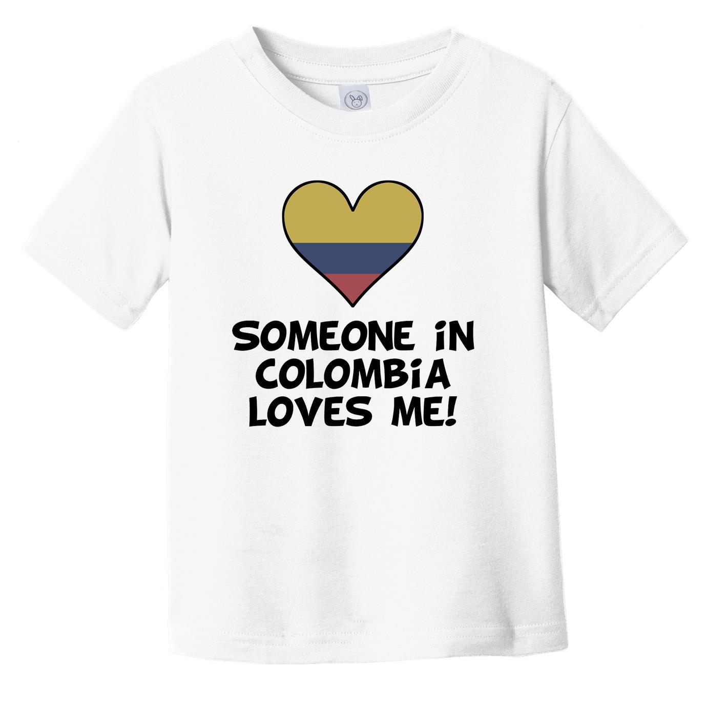 Someone In Colombia Loves Me Colombian Flag Heart Infant Toddler T-Shirt