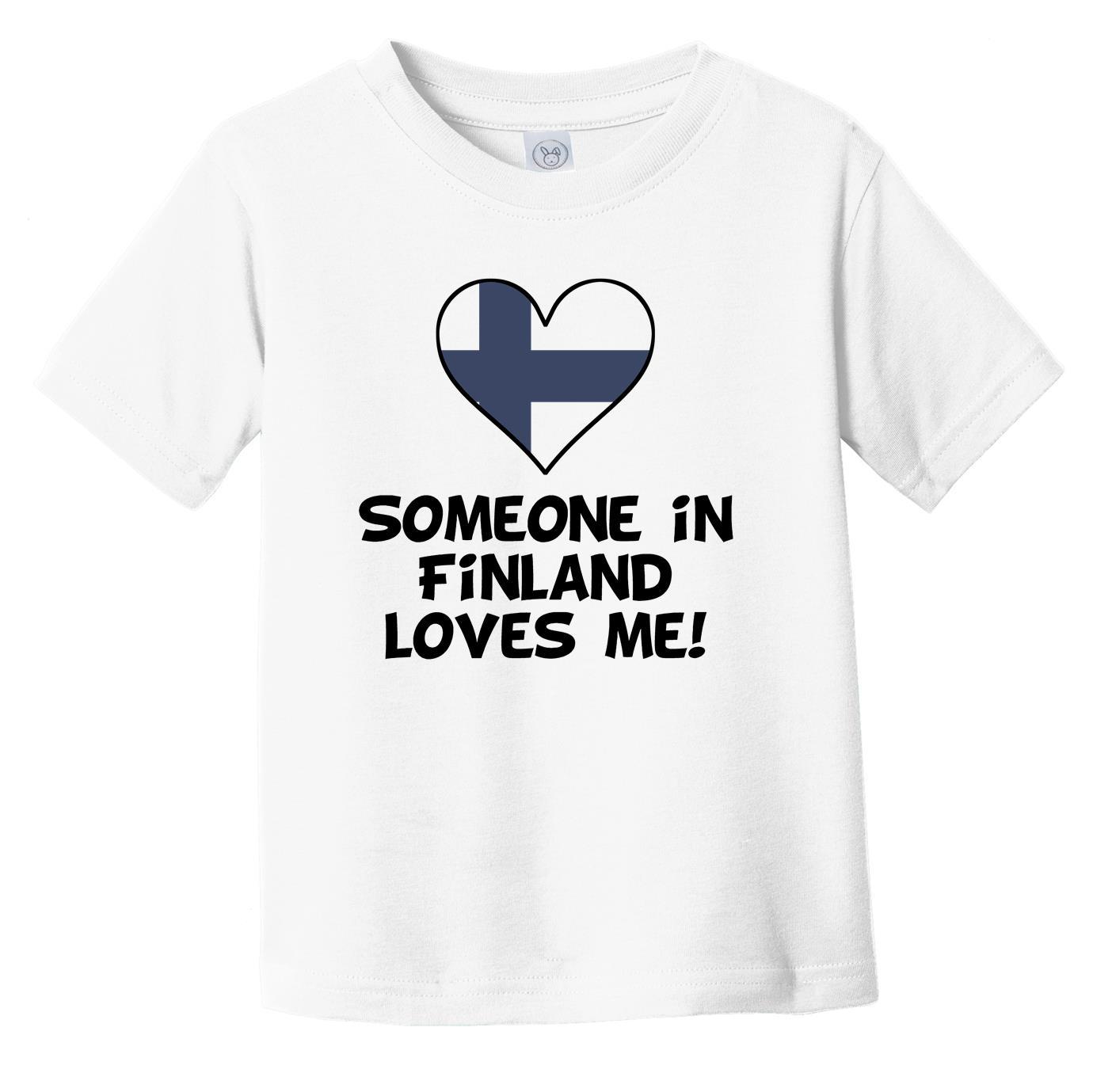 Someone In Finland Loves Me Finnish Flag Heart Infant Toddler T-Shirt
