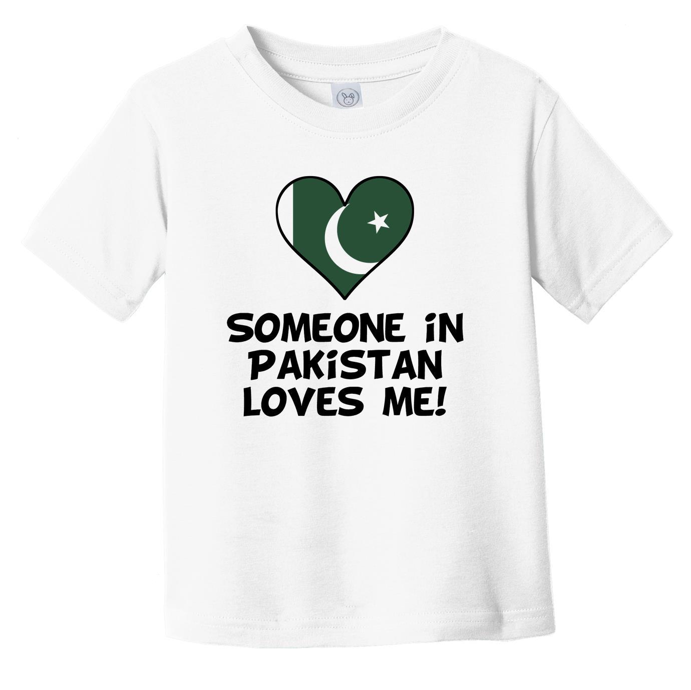 Someone In Pakistan Loves Me Pakistani Flag Heart Infant Toddler T-Shirt