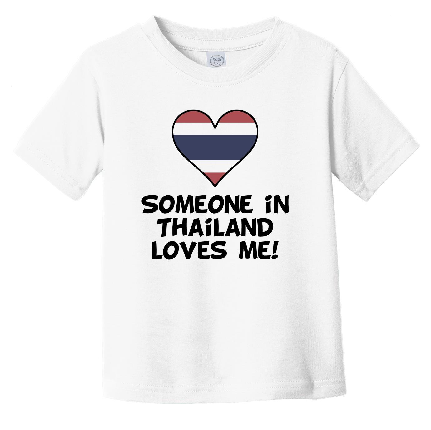 Someone In Thailand Loves Me Thai Flag Heart Infant Toddler T-Shirt
