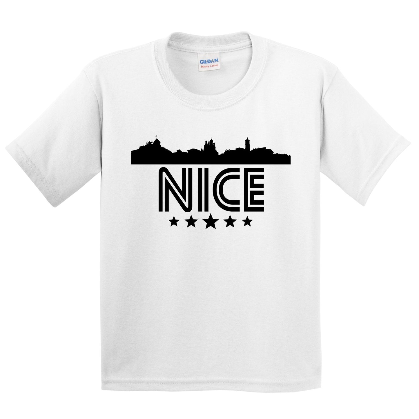 Nice France Skyline Retro Style Kids T-Shirt