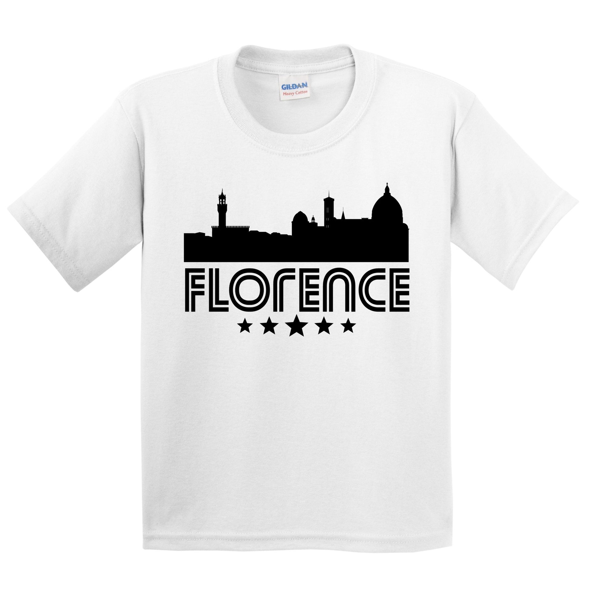 Florence Italy Skyline Retro Style Kids T-Shirt