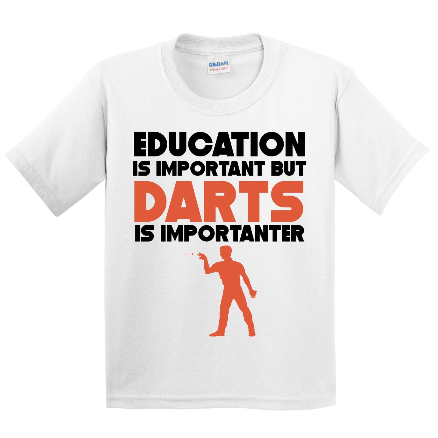 Education Is Important But Darts Is Importanter Funny T-Shirt