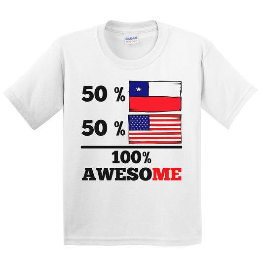 50% Chilean 50% American 100% Awesome Kids Youth T-Shirt