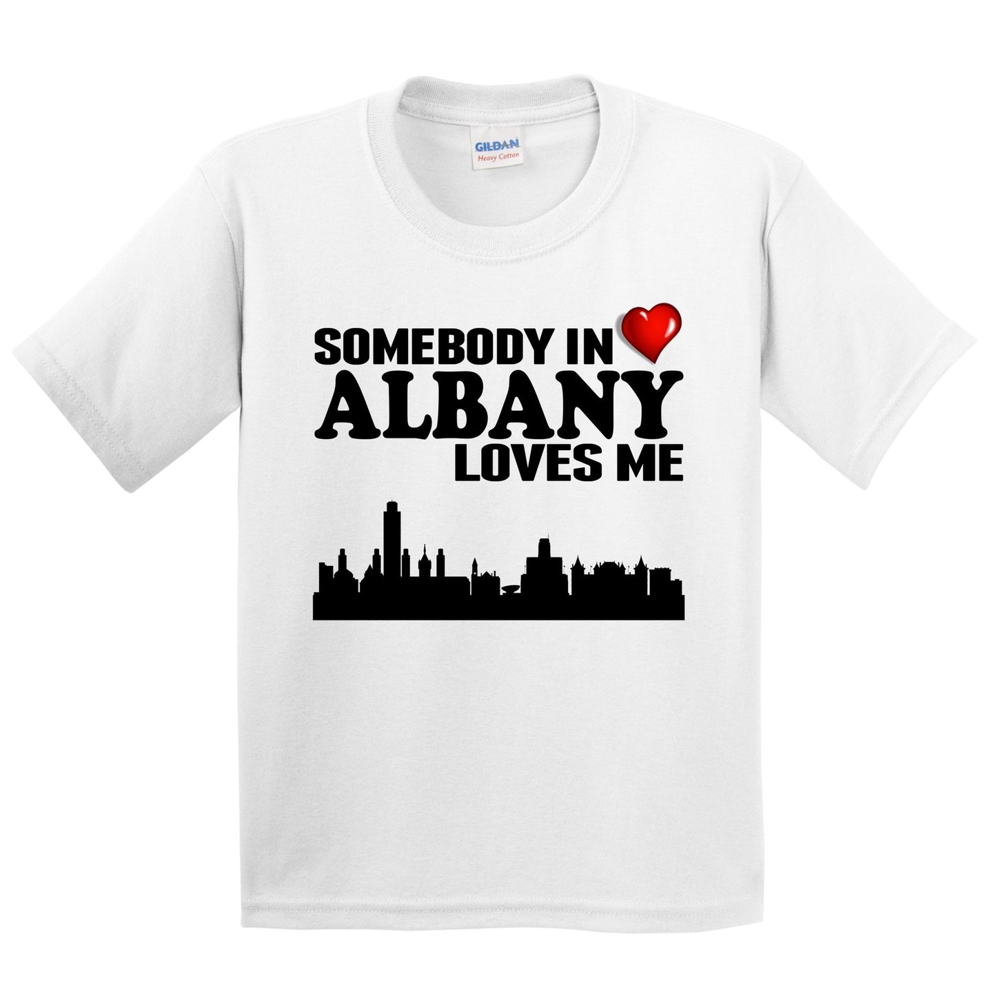 Somebody In Albany Loves Me Kids Youth T-Shirt