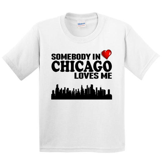 Somebody In Chicago Loves Me Kids Youth T-Shirt