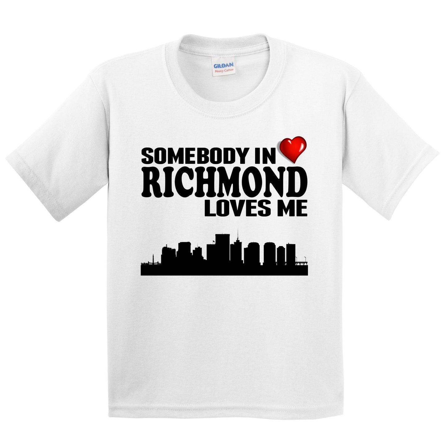 Somebody In Richmond Loves Me Kids Youth T-Shirt