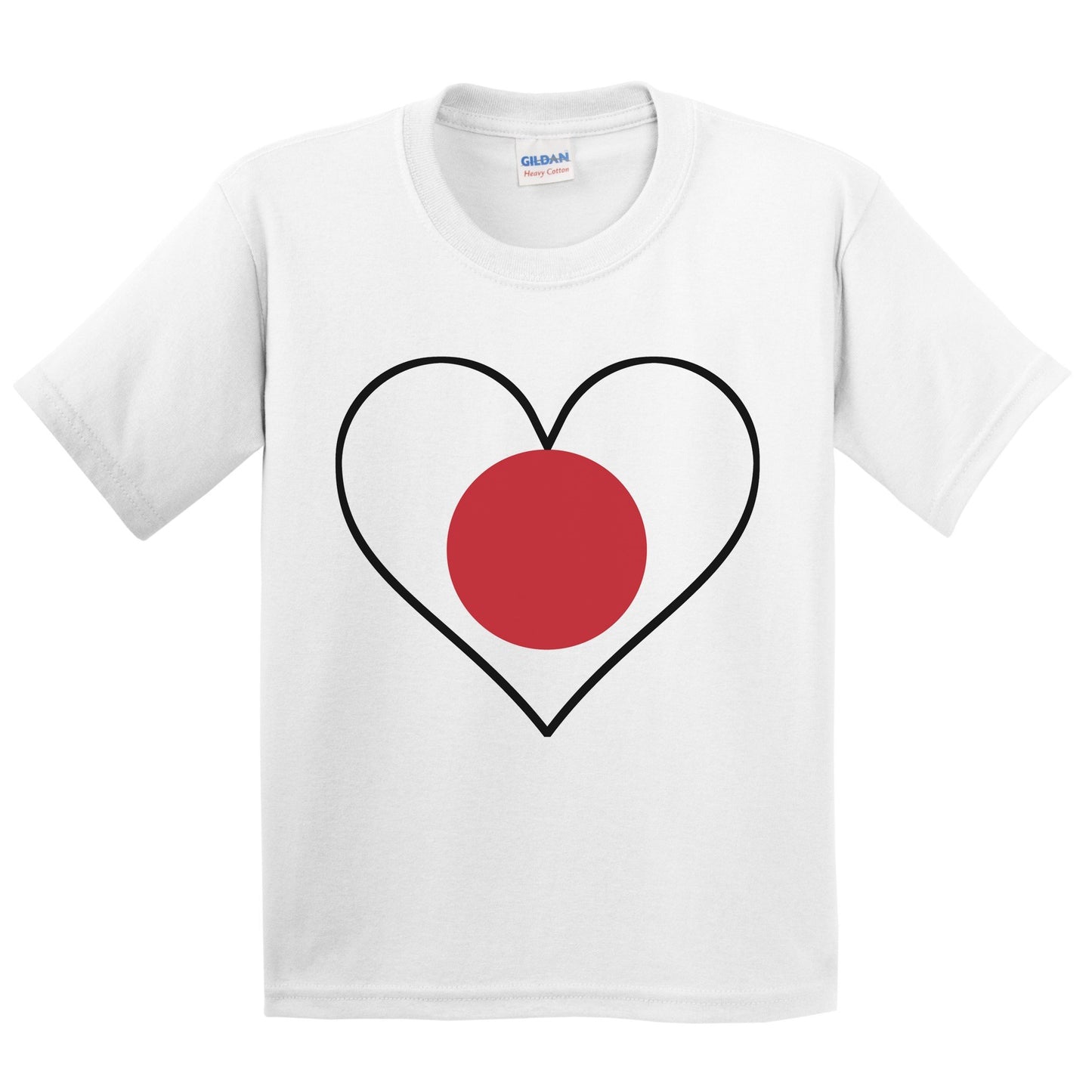 Japanese Flag T-Shirt - Cute Japanese Flag Heart - Japan Kids Youth Shirt