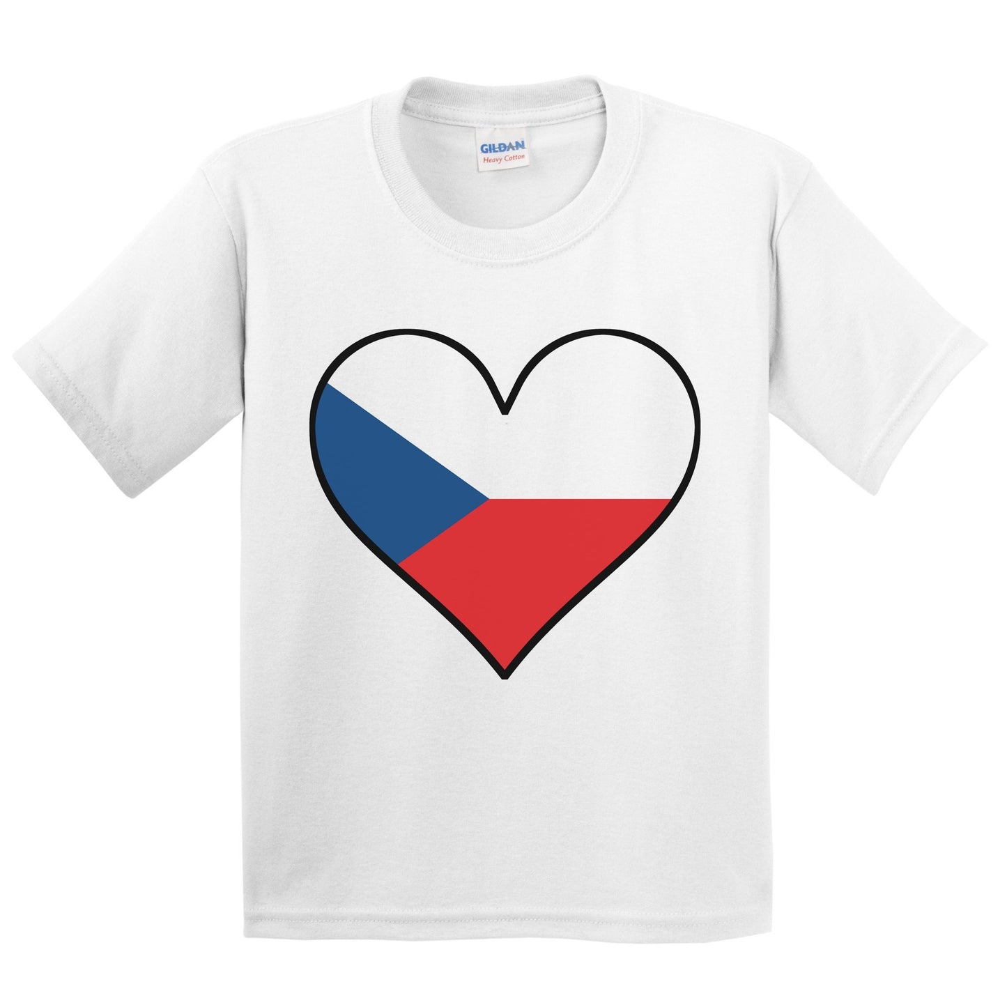 Czech Flag T-Shirt - Cute Czech Flag Heart - Czech Republic Kids Youth Shirt