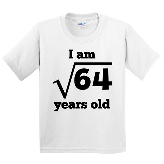 Square Root 8 Years Old Funny 8th Birthday Kids T-Shirt For Kids