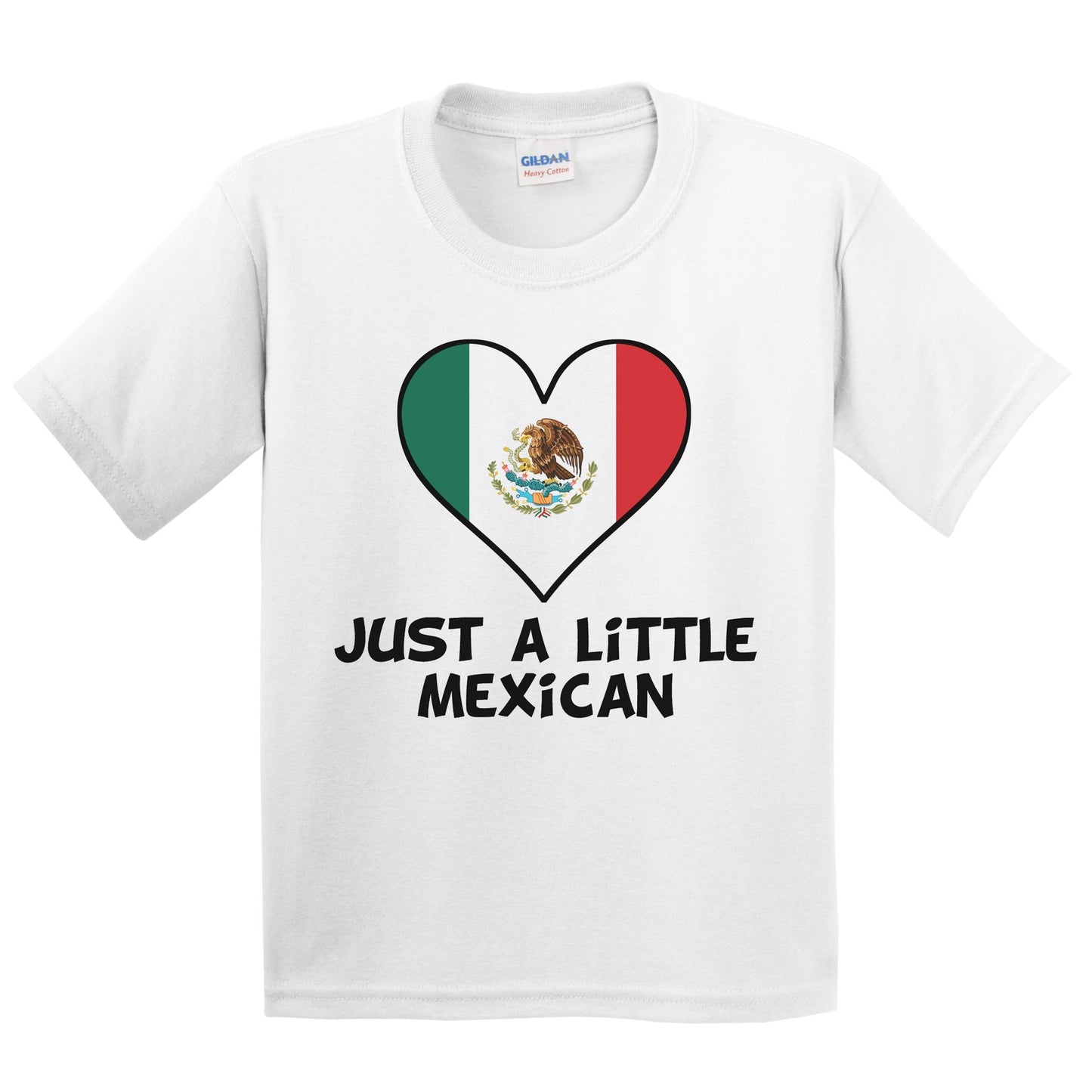 Just A Little Mexican T-Shirt - Funny Mexico Flag Kids Youth Shirt