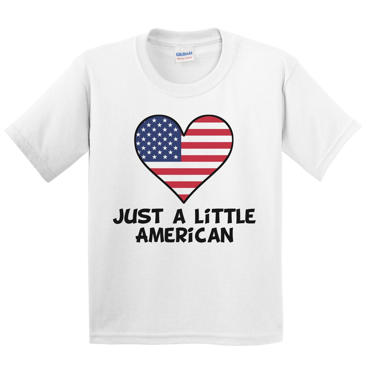 Just A Little American T-Shirt - Funny United States Flag Kids Youth Shirt