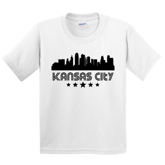 Kansas City Missouri Skyline Retro Style Kids T-Shirt