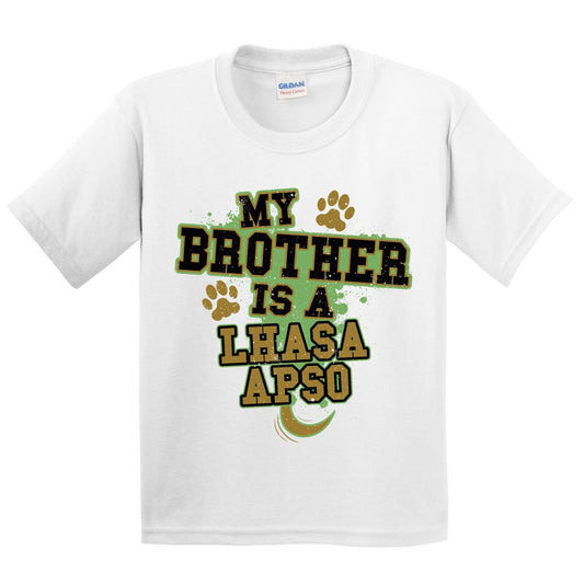 My Brother Is A Lhasa Apso Funny Dog Kids Youth T-Shirt