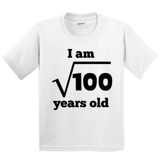 Square Root 10 Years Old Funny 10th Birthday Kids T-Shirt For Kids