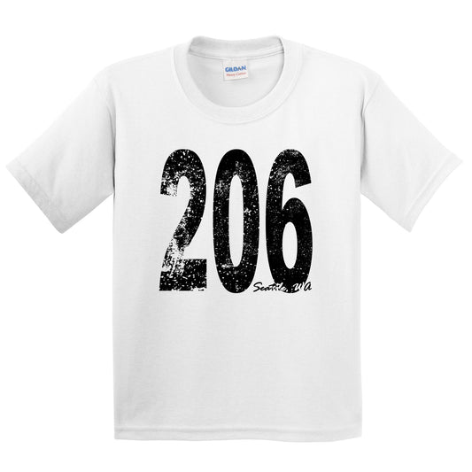 206 Seattle Washington Area Code Kids Youth T-Shirt