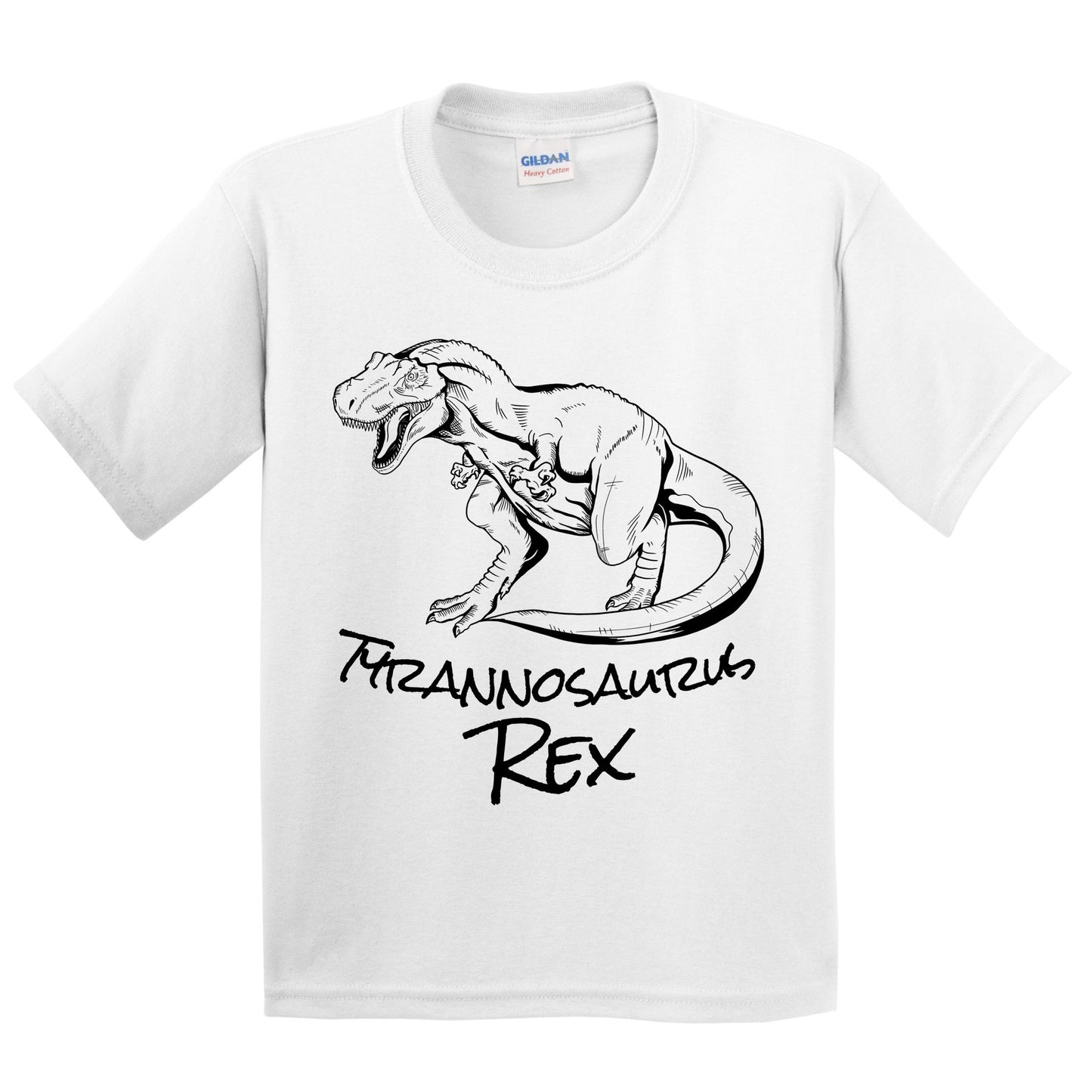 Tyrannosaurus Rex Sketch Cool Prehistoric T-Rex Dinosaur Kids Youth T-Shirt