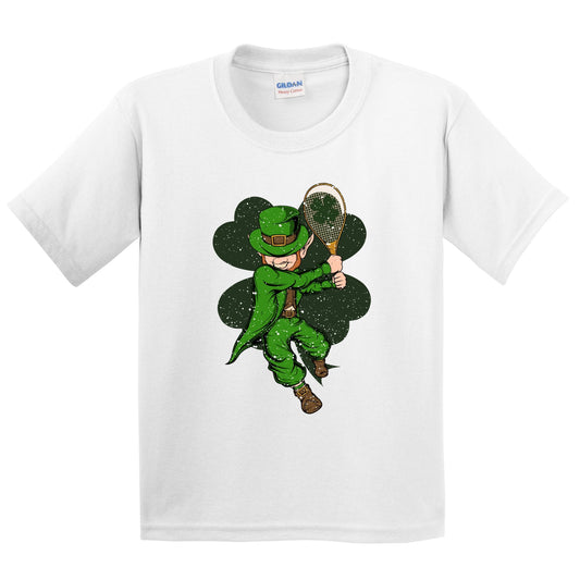 Tennis Player Leprechaun St. Patrick's Day Tennis Youth T-Shirt