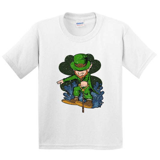 Waterskier Leprechaun St. Patrick's Day Waterskiing Youth T-Shirt