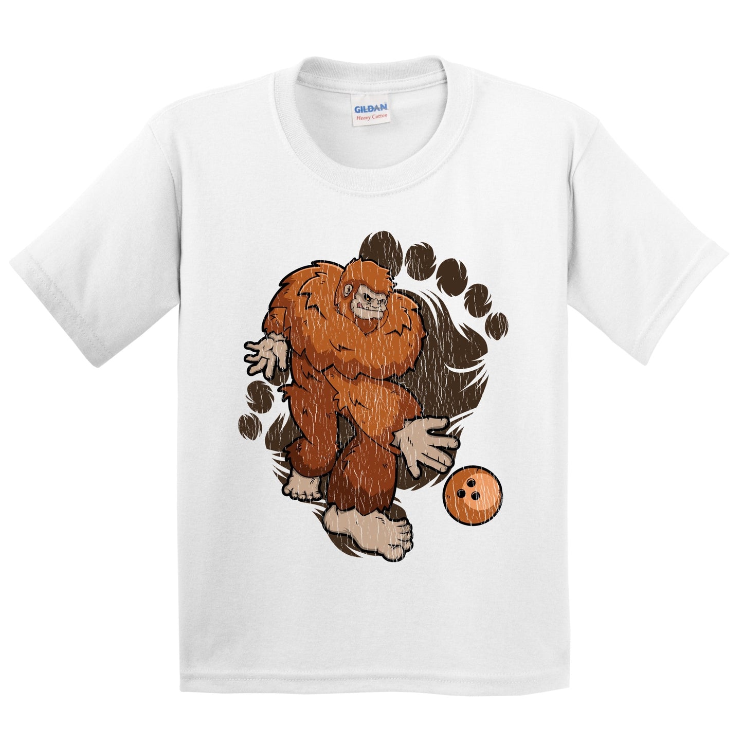 Kids Bigfoot Bowling Shirt - Sasquatch Bowling Youth T-Shirt