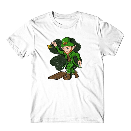 Cornhole Player Leprechaun St. Patrick's Day Cornhole T-Shirt