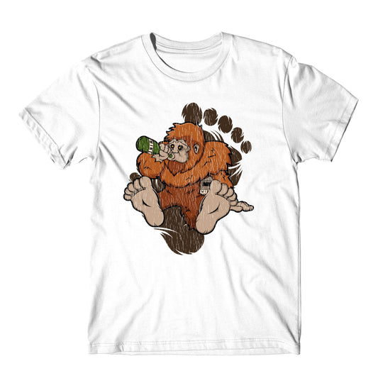 Bigfoot Wine Shirt - Sasquatch Drinking Wine T-Shirt