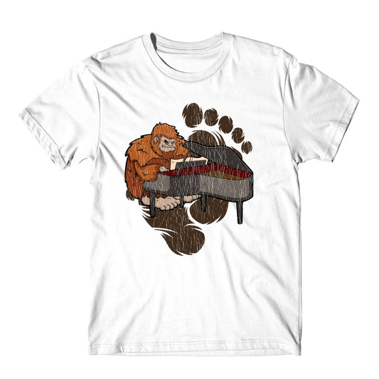 Bigfoot Piano Shirt - Sasquatch Playing Piano T-Shirt